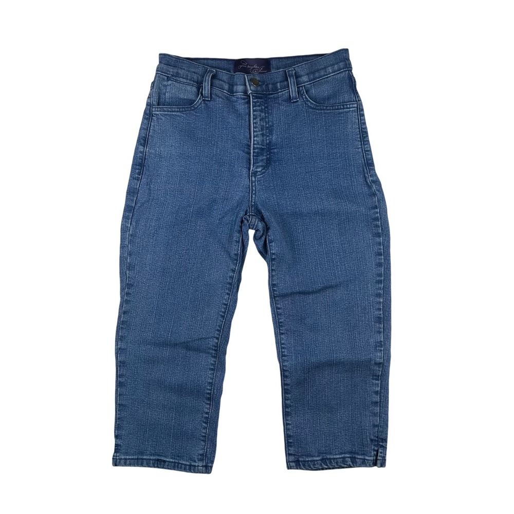 NYDJ Not Your Daughters Jeans 6P Blue Straight Leg Lift Tuck Capri